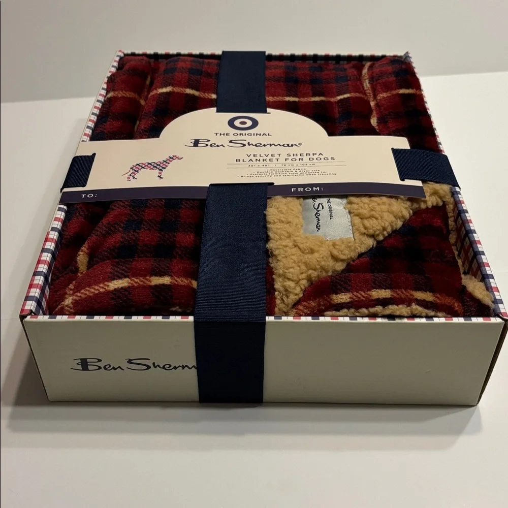 Ben Sherman Velvet Sherpa Banket for Dogs